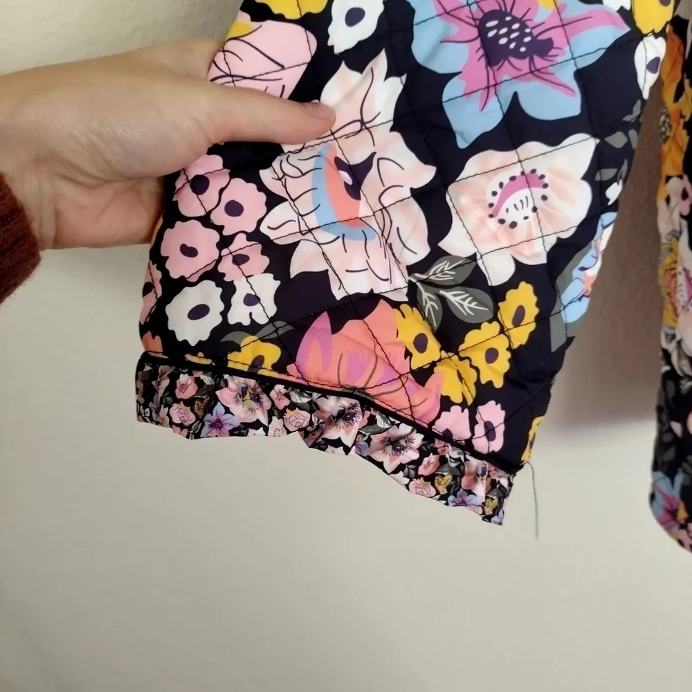 James ascher Sherpa Fleece Lined Ruffle Trim Kayla Jacket sz S - Picture 4 of 7